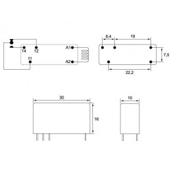 RELAY TYPE ''H'' 9V 1C / 10A RL189