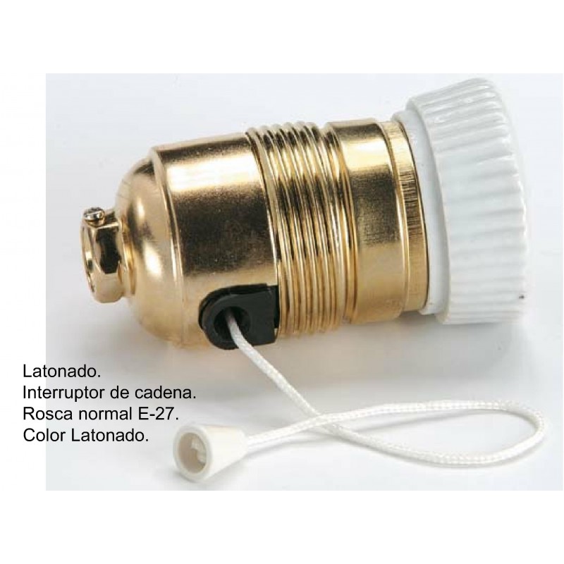 PORTALAMPARAS CADENA LATON