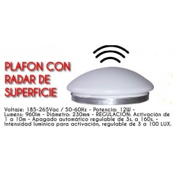 PLATE WITH SURFACE RADAR...