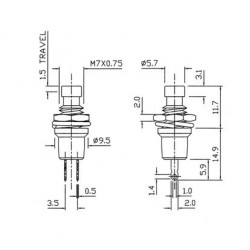 PULSADOR 11542A NEGRO