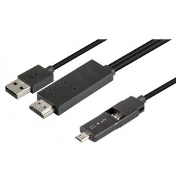 CABLE MICRO USB-HDMI, MHL,...