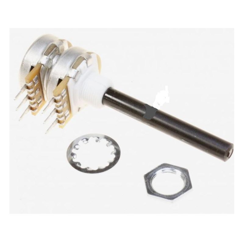 POTENCIOMETRO 5M 4W DOBLE C. METAL LOG.