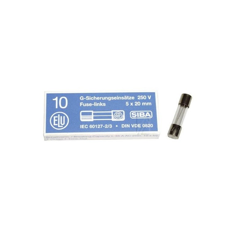 FUSE 0.125A T, 220, 5X20mm, 10 UNITS