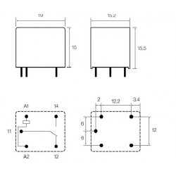 RL198 RELE TIPO D 9 VCC 1 CTO 10A