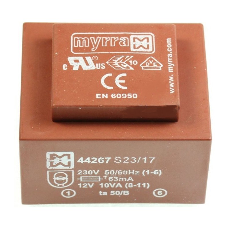 E4817056 TRANSFORMADOR 12V 63mA,10VA