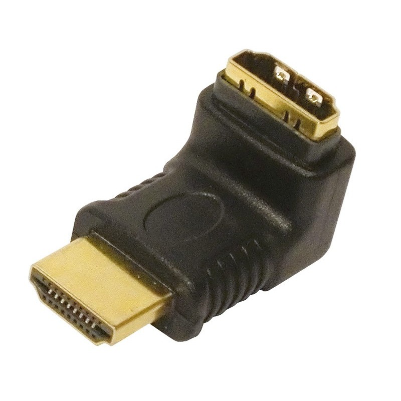 CON149 ADAPTADOR CODO HDMI MACHO HEMBRA IZQUIERDA