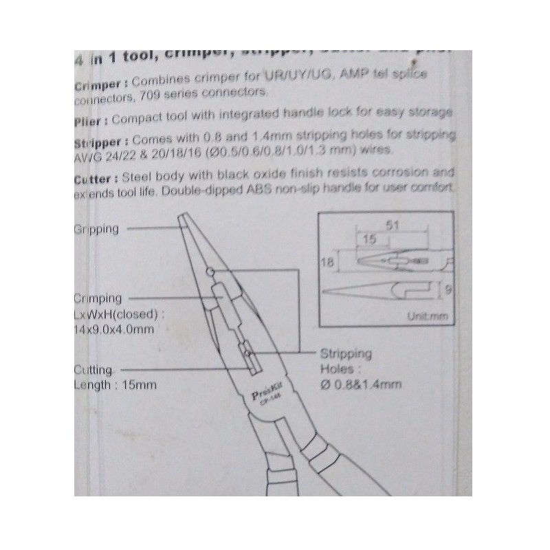 HRV6121 PLIER FOR TELECOMMUNICATIONS