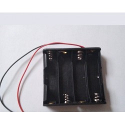 PORTAPILAS 4 R6 15CM CABLE