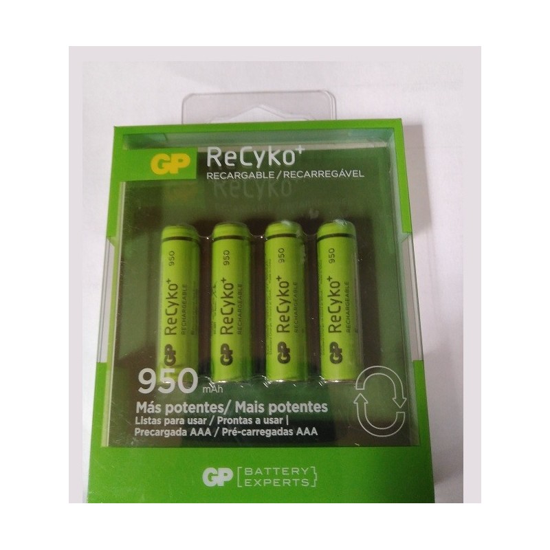 RECHARGEABLE BATTERY AAA 950mAh GP x4  G140