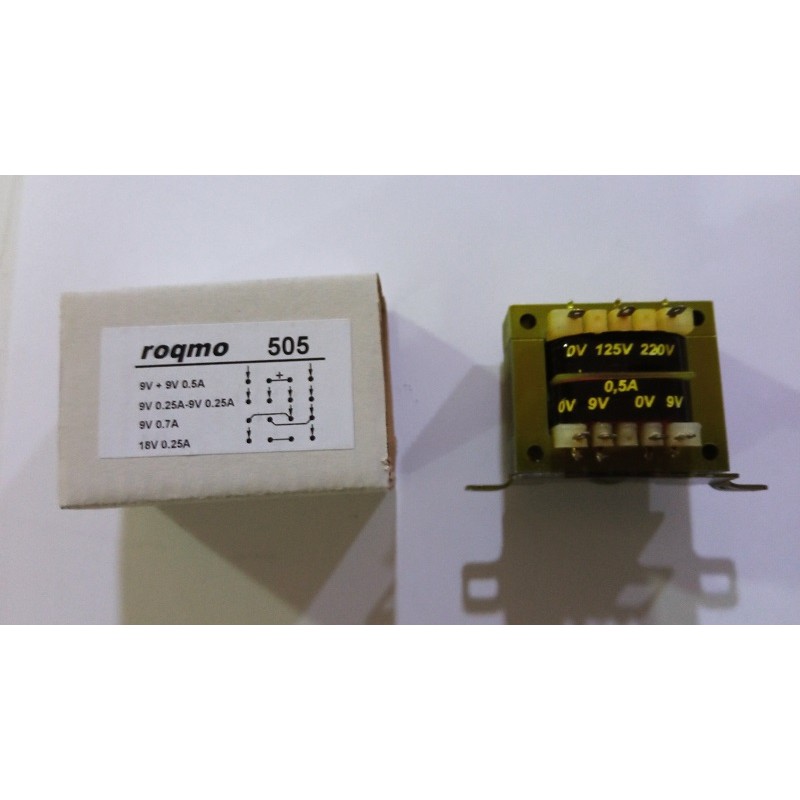 TRANSFORMADOR RED 9+9V 0.5A ROQMO 505