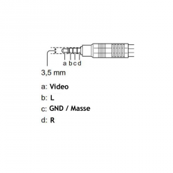 CABLE JACK 3.5mm 4 PIN TO FEMALE RCA