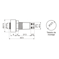 PILOTO NEON 230V ROJO 12.862/R
