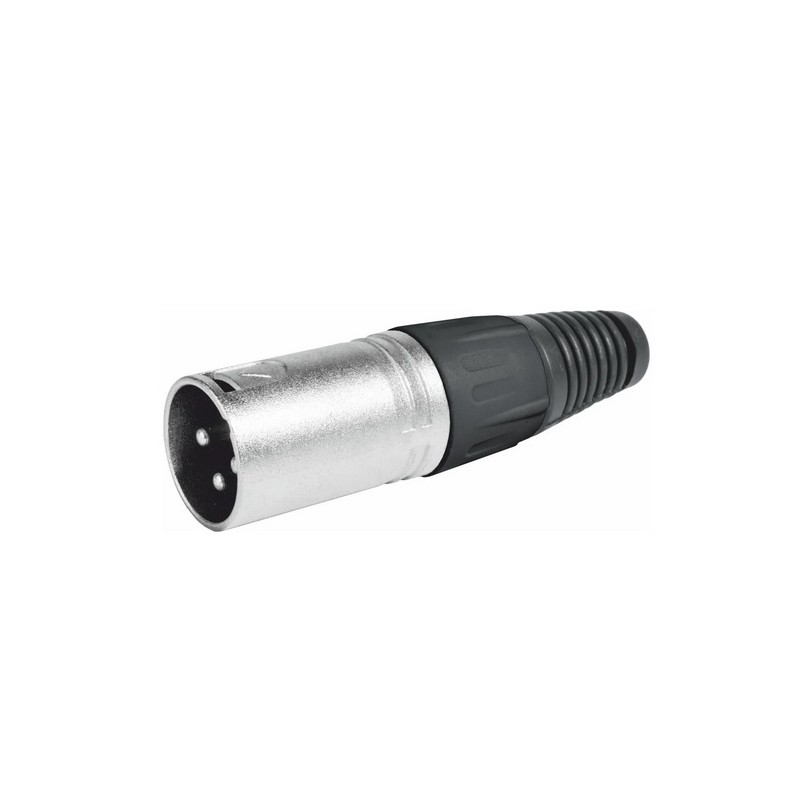 EQ9001 XLR MACHO 3 PINS METALICO NIQUELADO