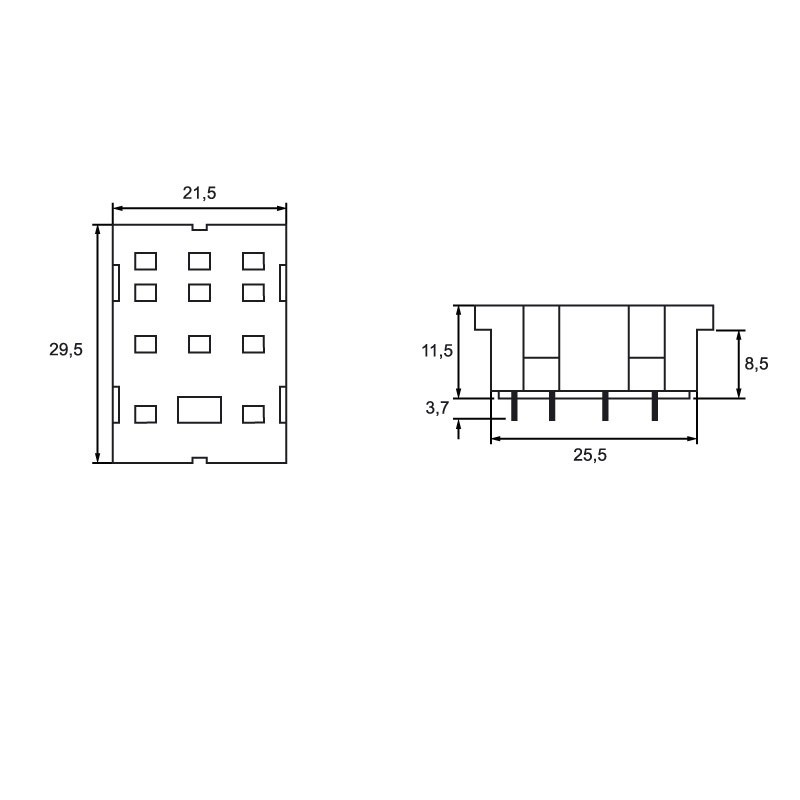 RLB044 INDUSTRIAL RELAY BASE