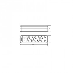 FAMATEL BASE MULTIPLE 3 TOMAS CON INTERRUPTOR