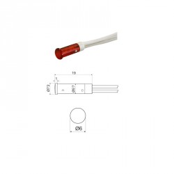 LED Pilot 7.2mm 230V Red...