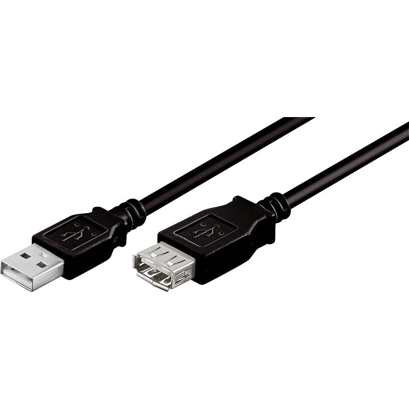 WIR076 USB 2.0 M-H CONNECTION BLACK 3M