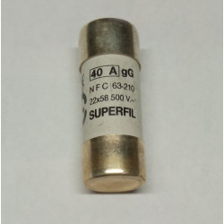 FUSIBLE 40A 500V 22X58mm...