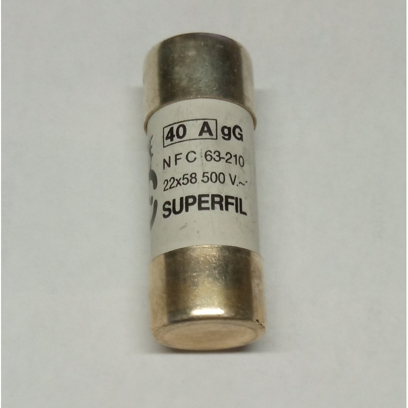 FUSE 40A 500V 22X58mm CERAMIC