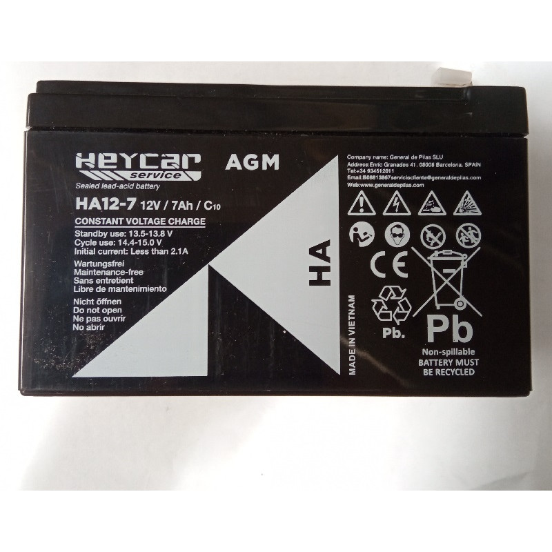 HA12-7 12V 7A AGM BATTERY