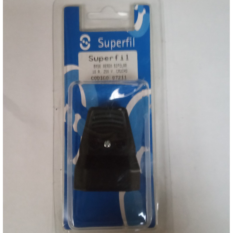 BASE AEREA BIPOLAR 10A 250V CAUCHO EN BLISTER