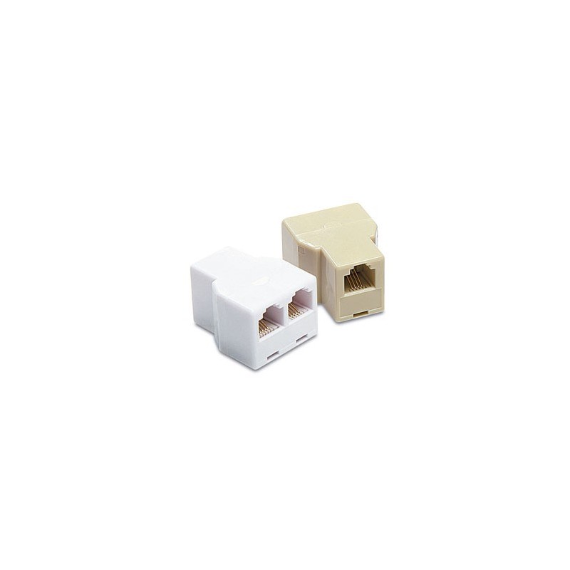 ADAPTADOR 6P4C/H A 2 6P4C/H BLANCO 10110