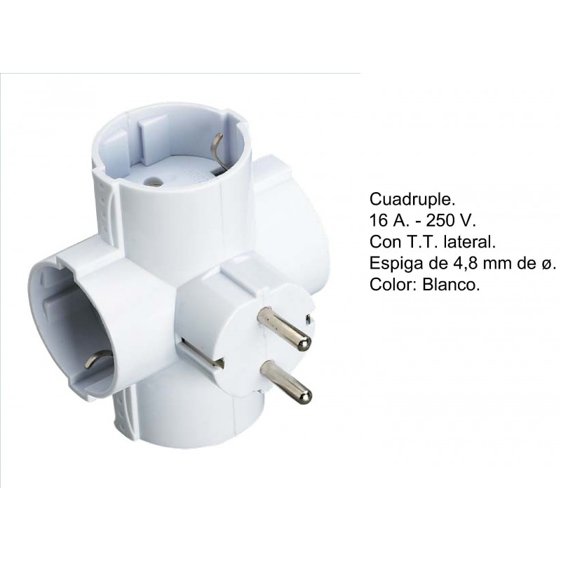 CPLUG FOUR TOMS T.T. 16A 250V BLISTER 1101075B