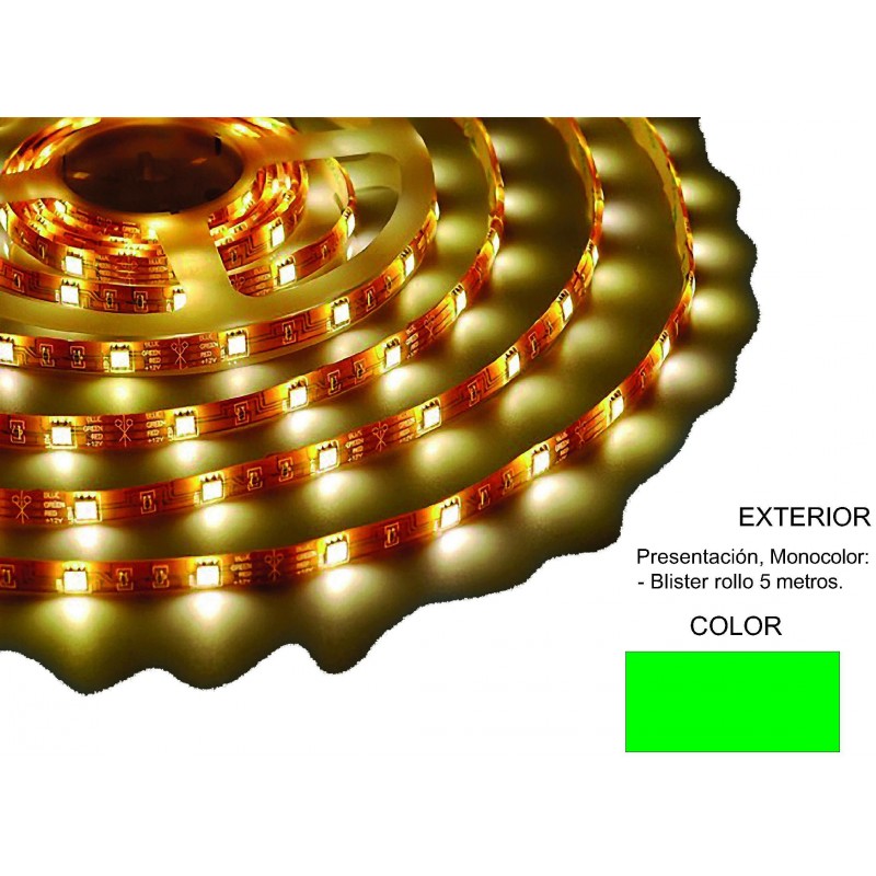 TIRA LED 5M VERDE 60LED/M IP44 2400481V