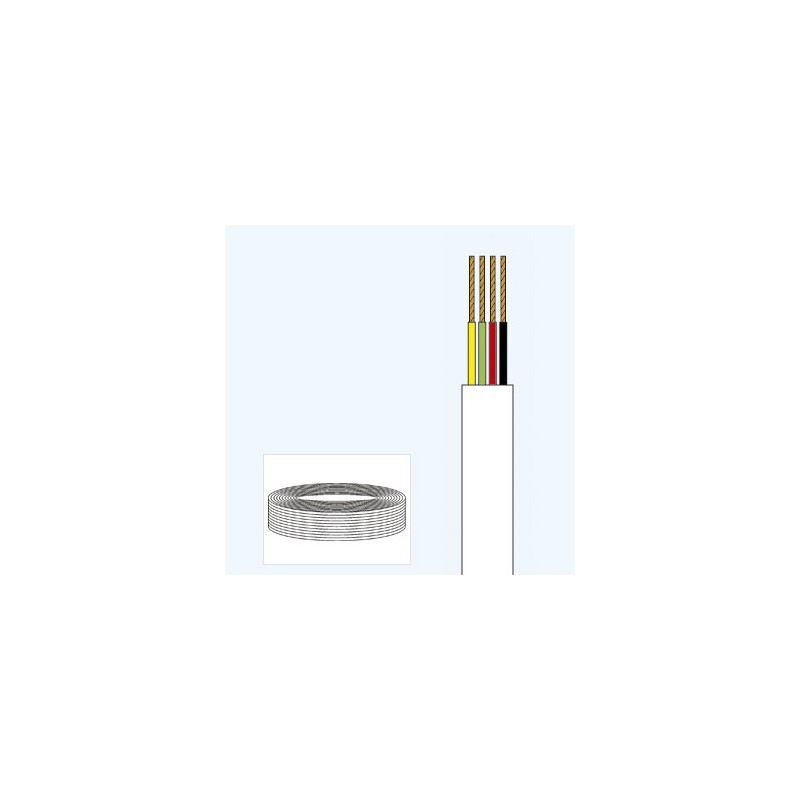 CABLE TELEFONO PLANO 4 COND. BLANCO 100M