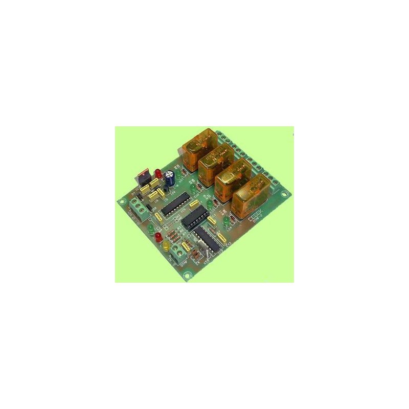 KIT RECEPTOR 4 SALIDAS 12V/300MA DTMF