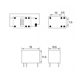 RELAY 12Vcc 1 CIRCUIT 320oH RL184