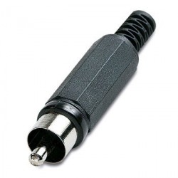 BLACK MALE RCA CONNECTOR 50330