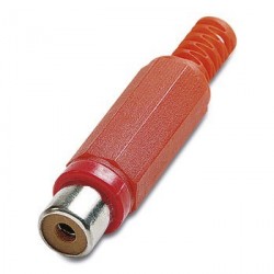 CONECTOR RCA HEMBRA ROJO...