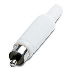 CONNECTOR RCA MALE WHITE...