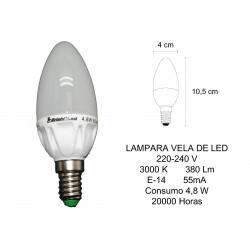 LED CANDLE LAMP 4.8W E14...