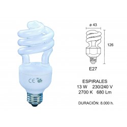LAMP spiral energy E27 13W...