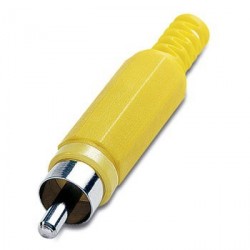 CONECTOR RCA MACHO AMARILLO...