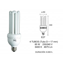 LAMP B / C 4 TUBES 85W E27...