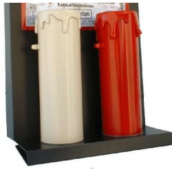 RED PVC LED CANDLE 50X150mm