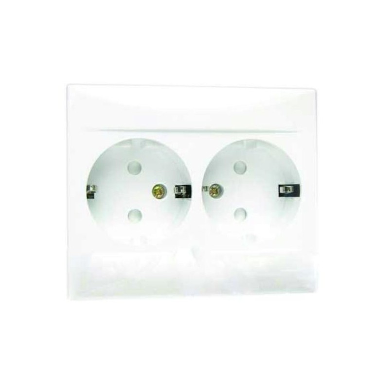 DOBLE BASE SCHUKO TTL EMPOTRAR BLANCO LU1240 