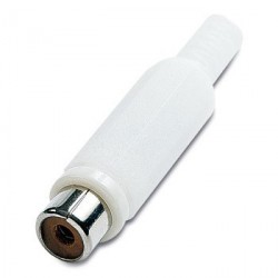 CONNECTOR RCA FEMALE WHITE...