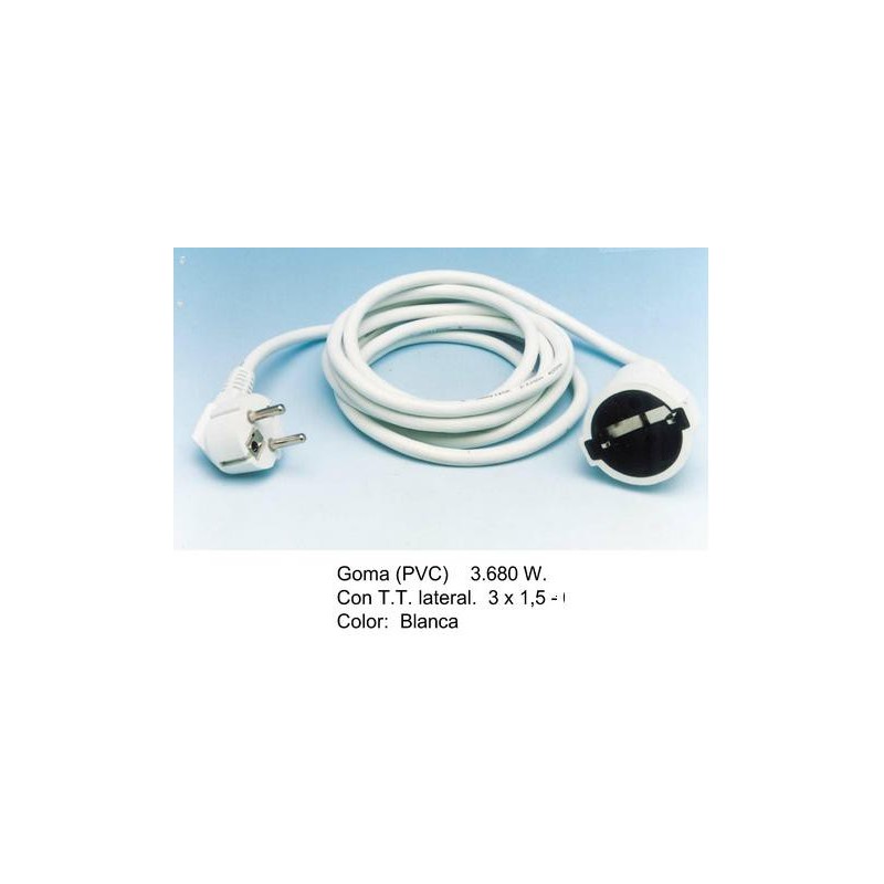 ALARGADERA BLANCA 3X1.5mm 10M 01044