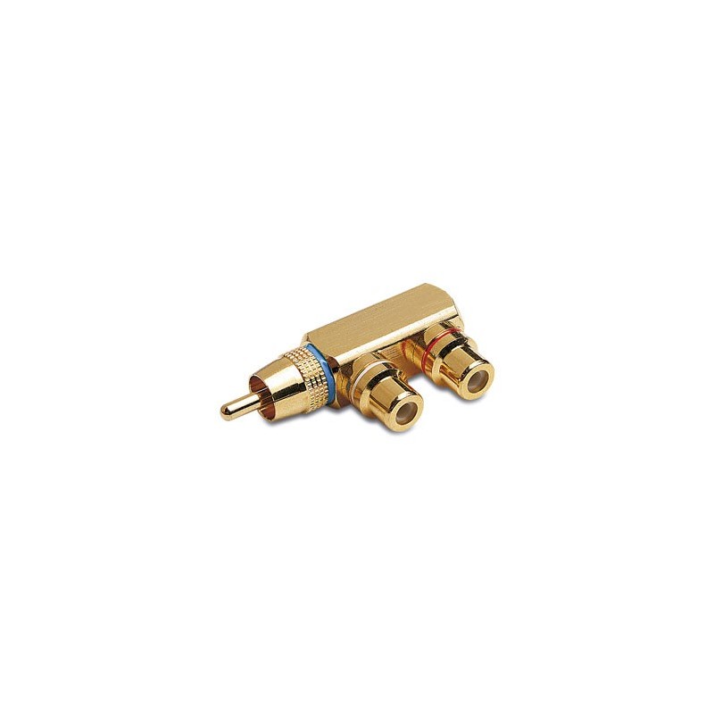 ADAPTADOR METAL (ORO) RCA/M A 2RCA/H ACODADO 53300