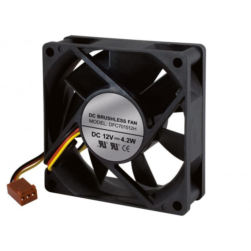 VENTILADOR 12V 3Hilos 70X70X15mm VEN-040