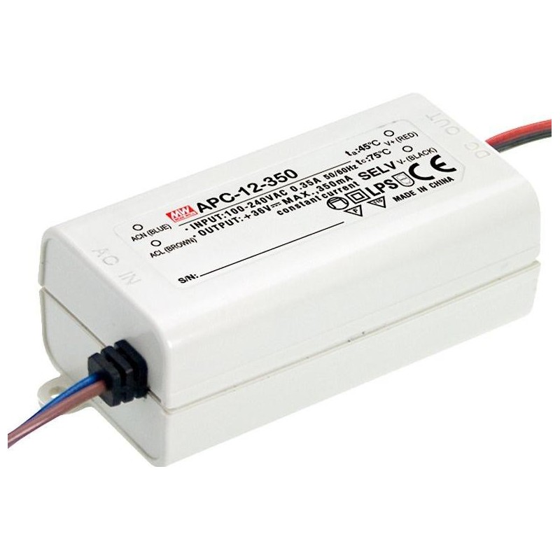 TRANSFORMADOR APC12350 12W LED90 FURSTANDARD 9V a 36V 