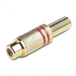 RCA CONNECTOR FEMALE RED...